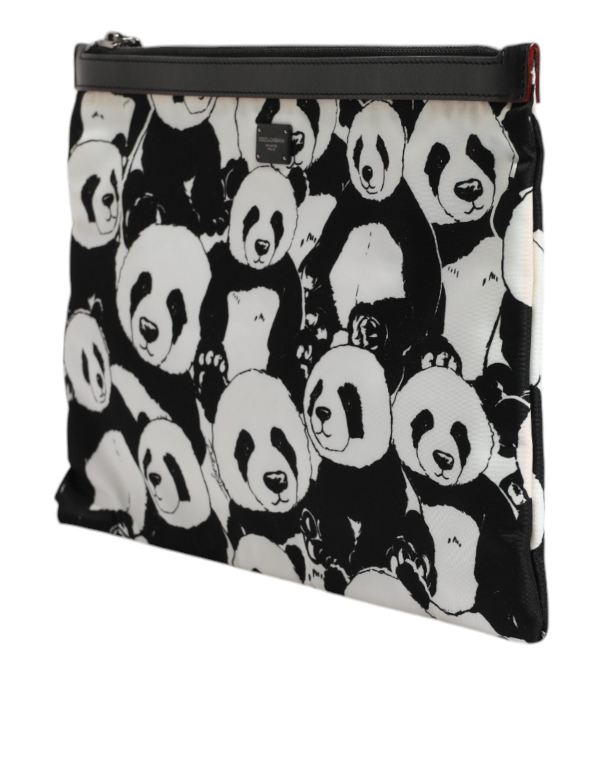 Panda Print Clutch Zip Closure