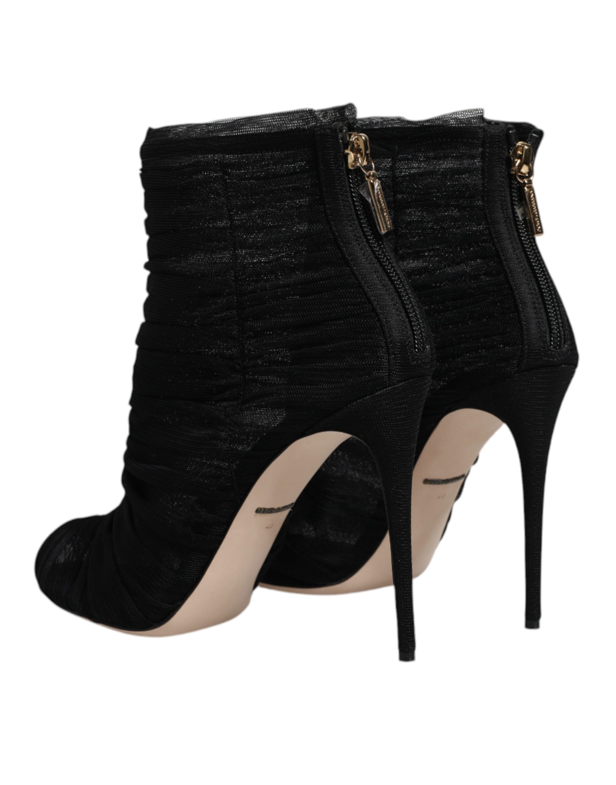 Tulle PeepToe Booties Style Black