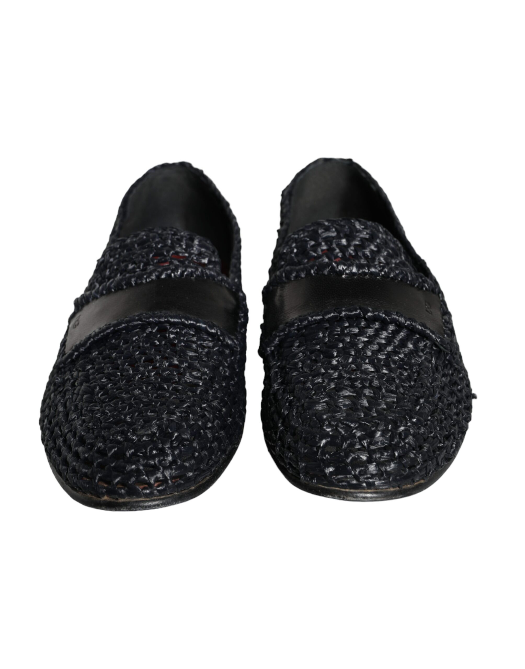 Woven Leather Loafers SlipOn
