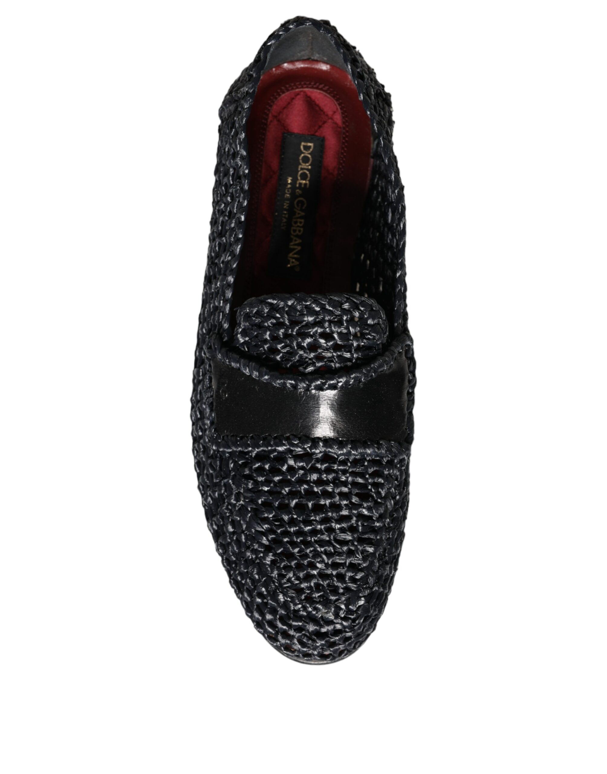 Woven Leather Loafers SlipOn