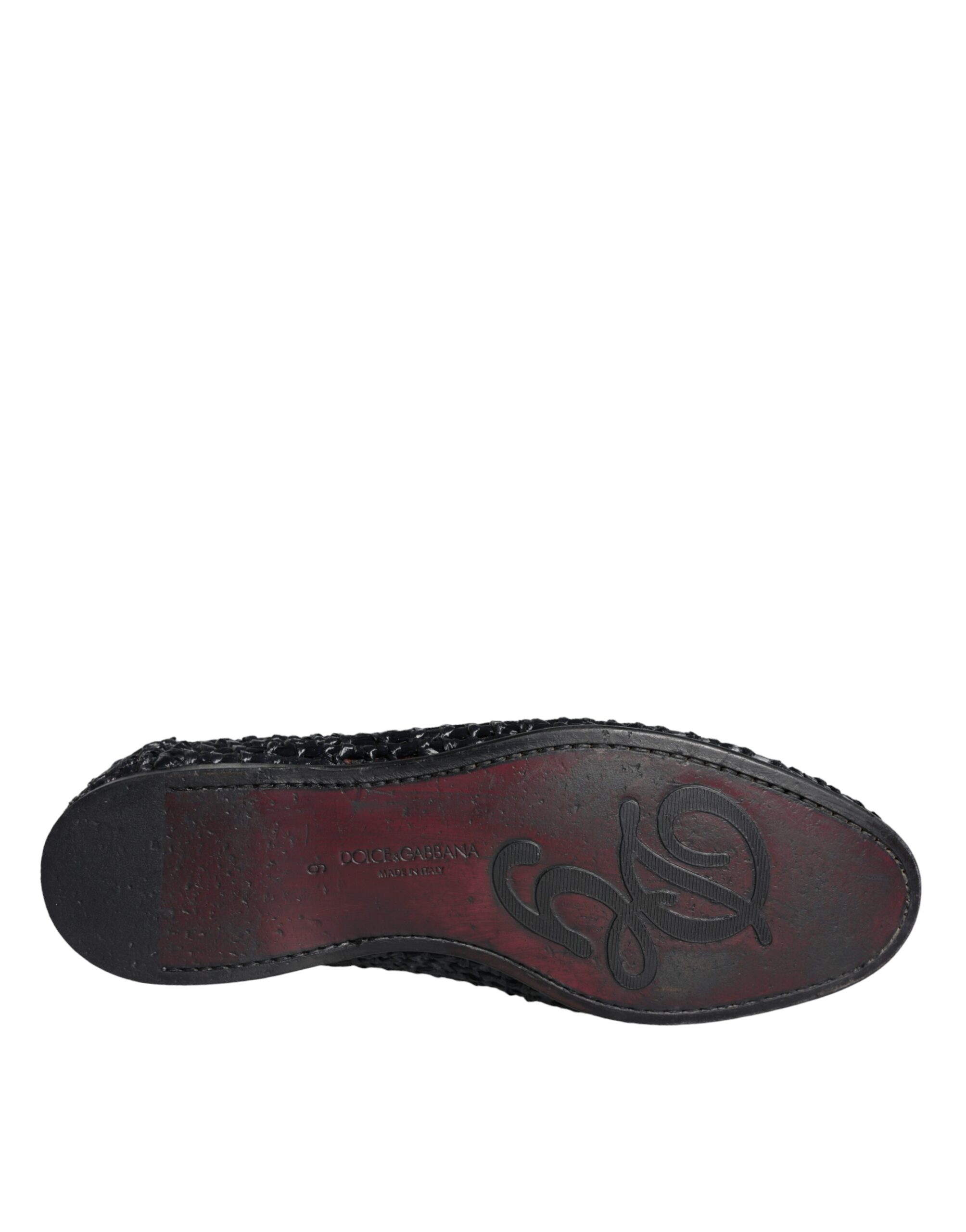 Woven Leather Loafers SlipOn