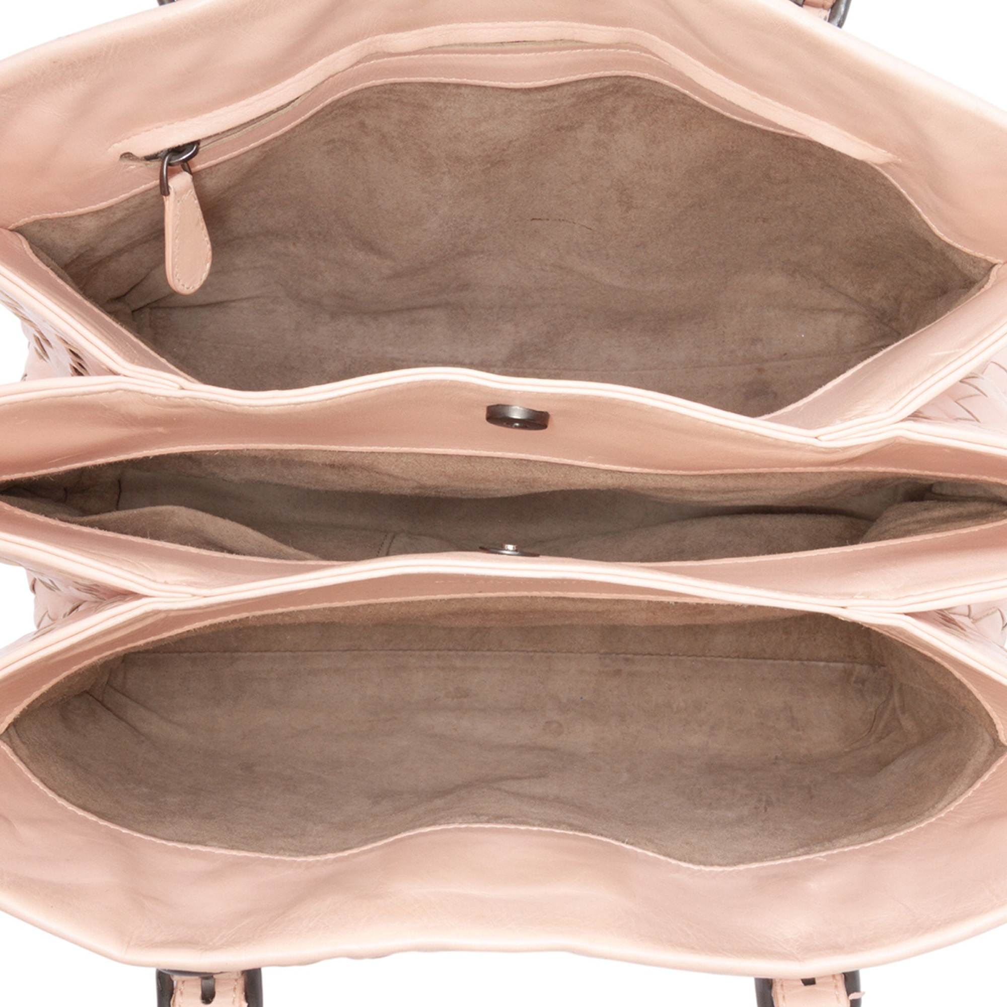 Pre-owned Woven Leather Top Handle Bag