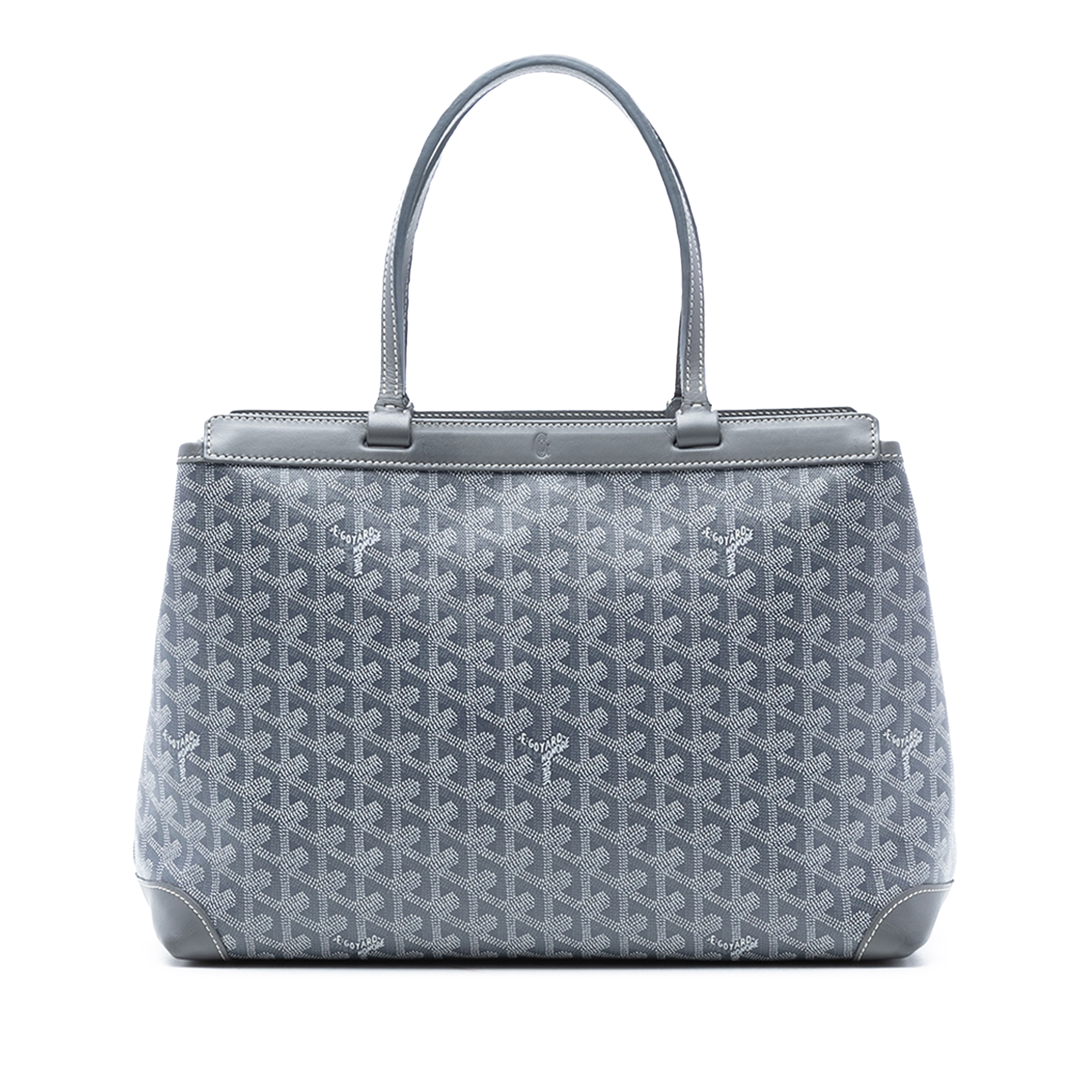 Pre-owned Structured Coated Canvas Tote