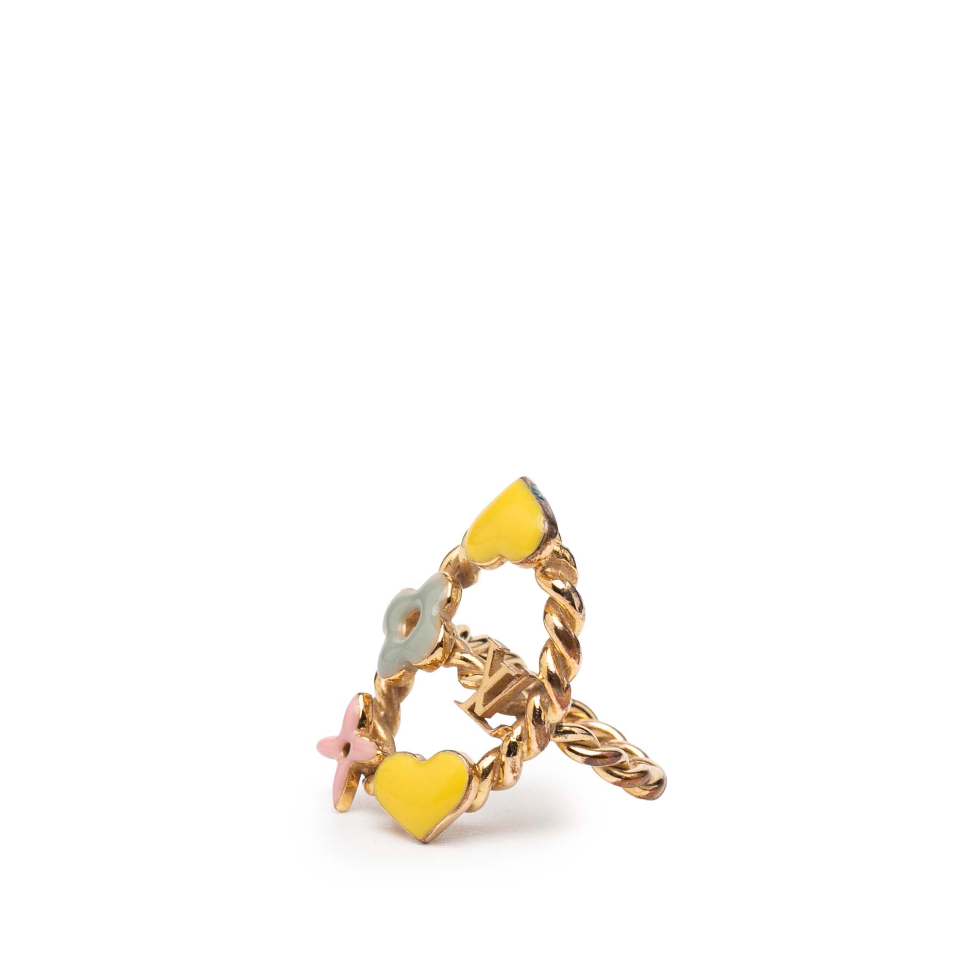 Pre-owned Floral Charm Ring