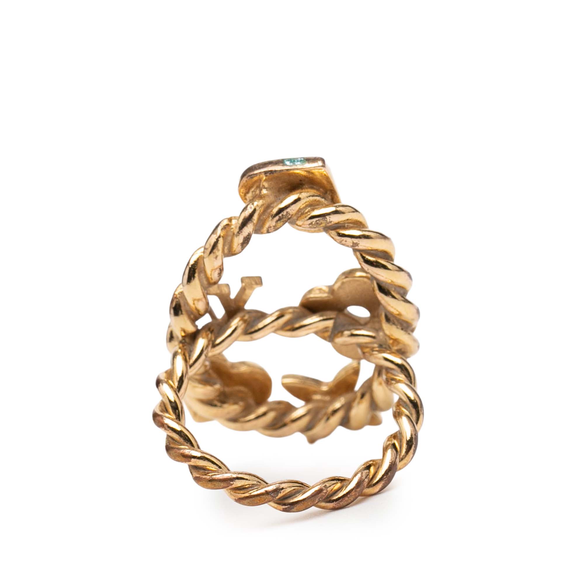 Pre-owned Floral Charm Ring