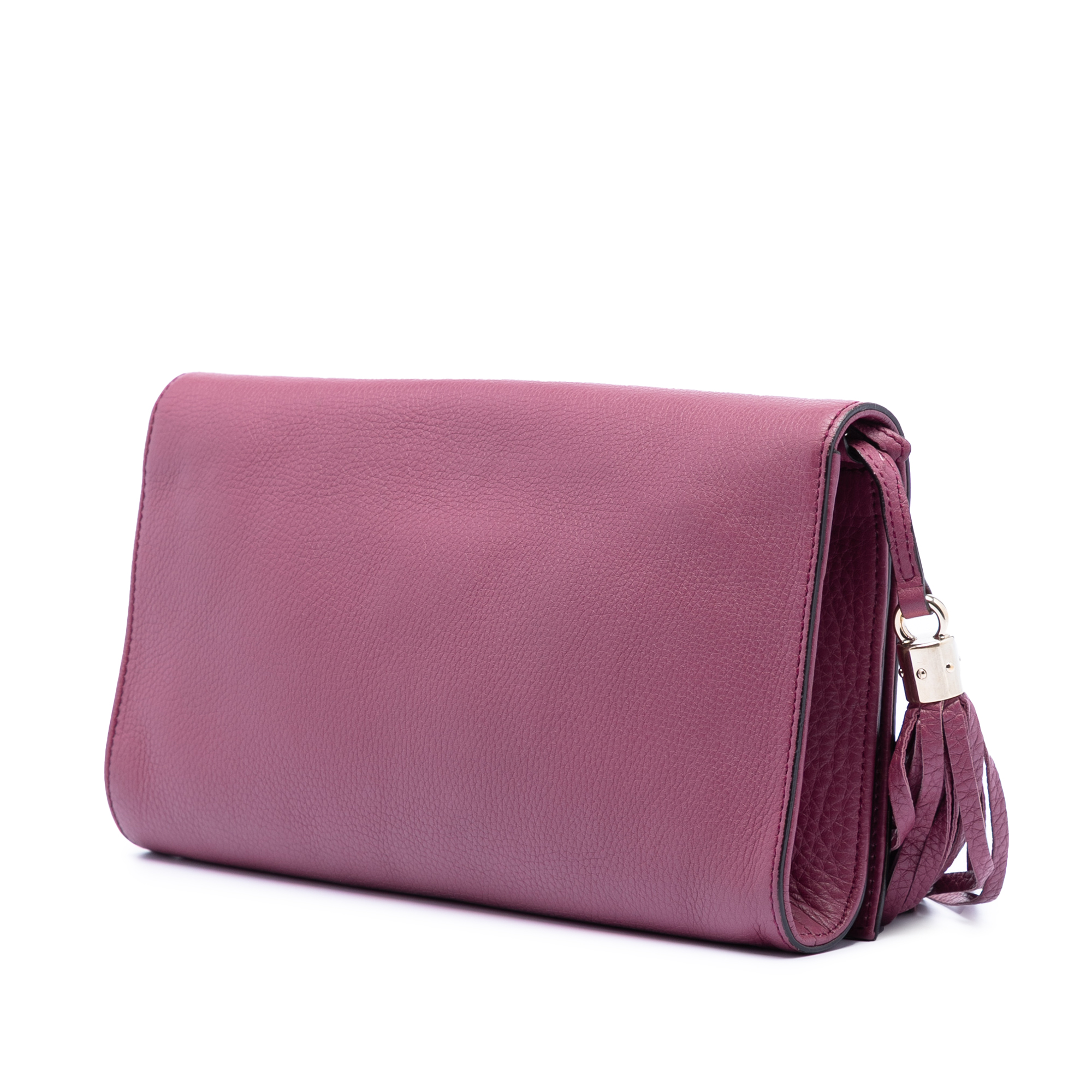 Pre-owned Leather Clutch with Tassel