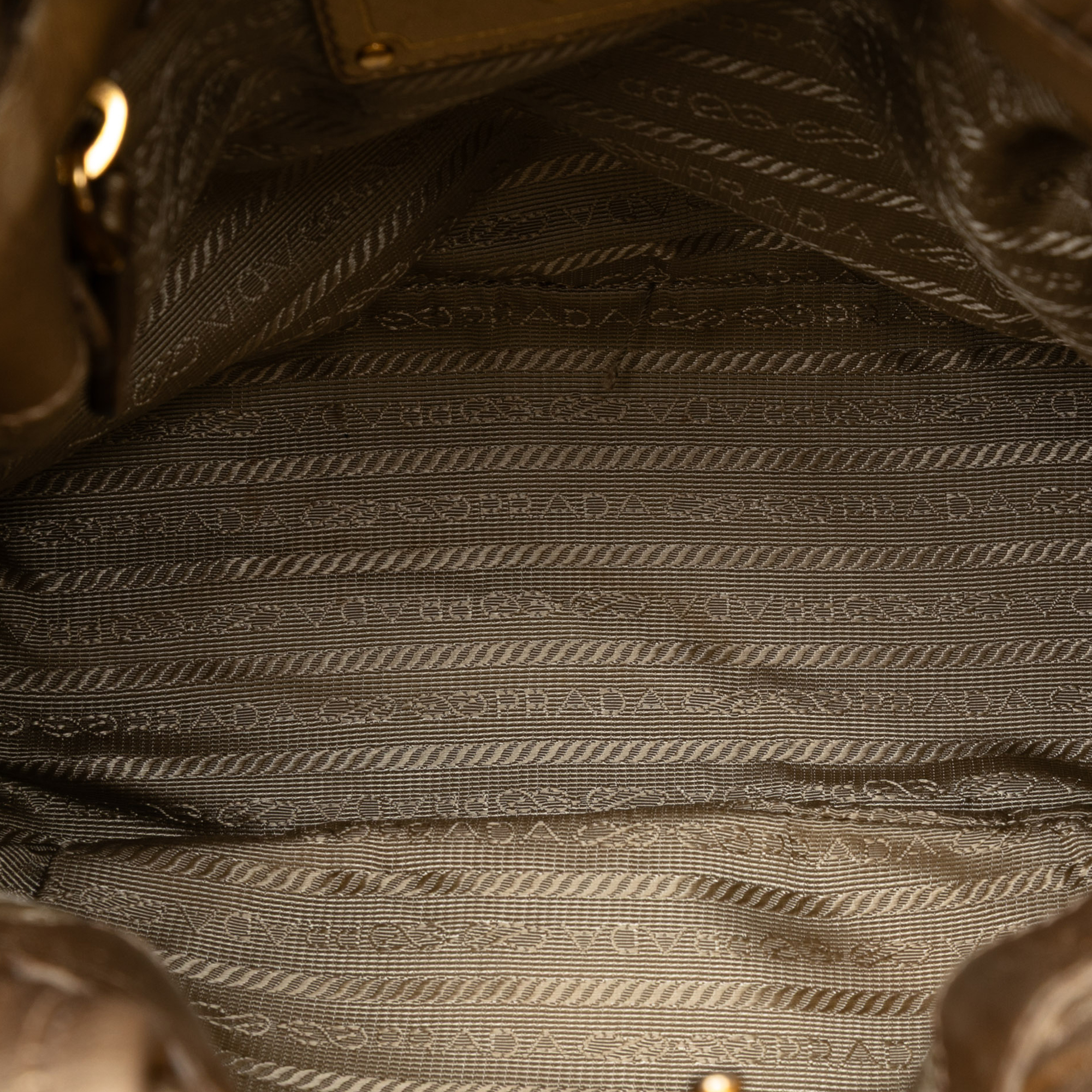 Pre-owned Leather Drawstring Tote Bag