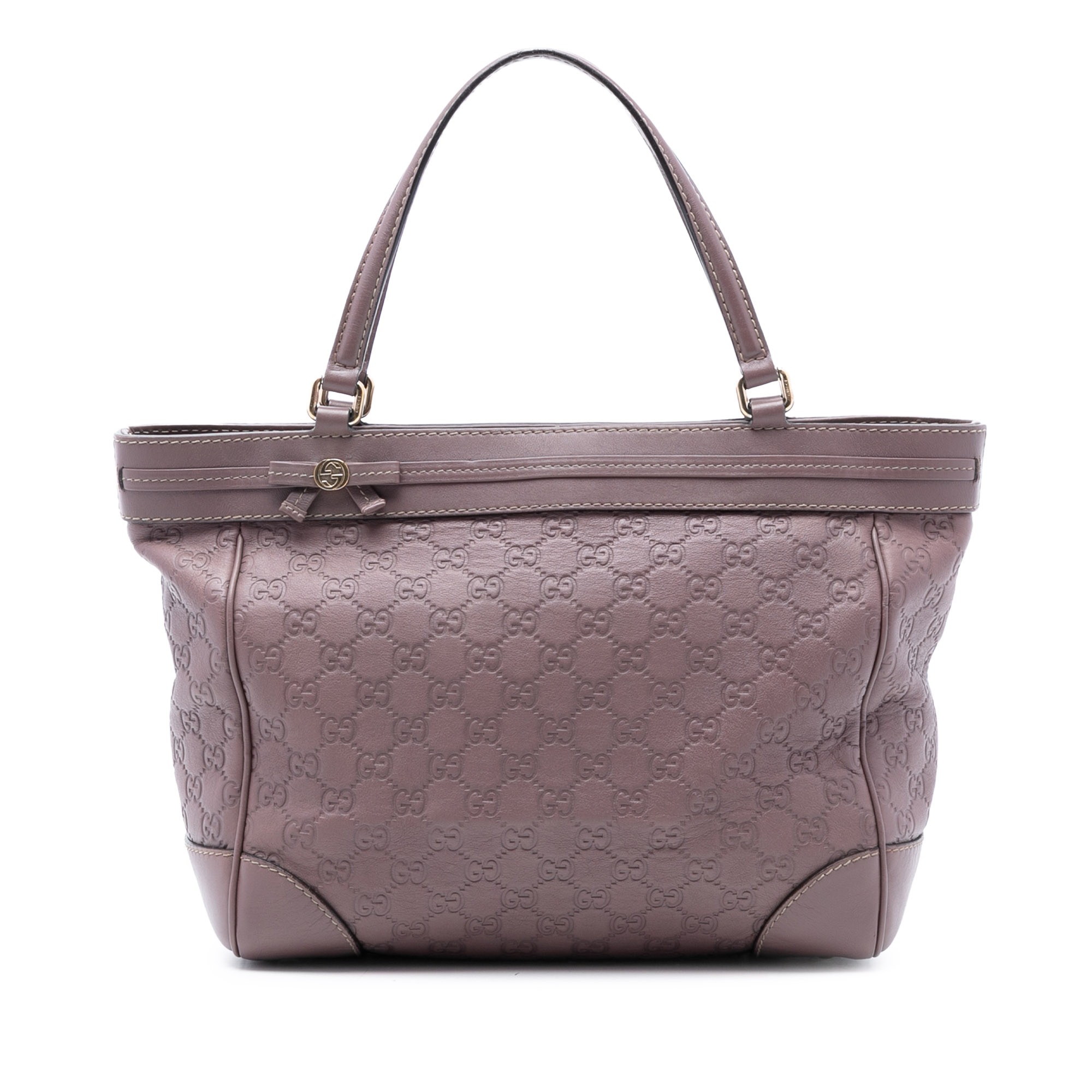 Pre-owned Embossed Leather Tote Bag