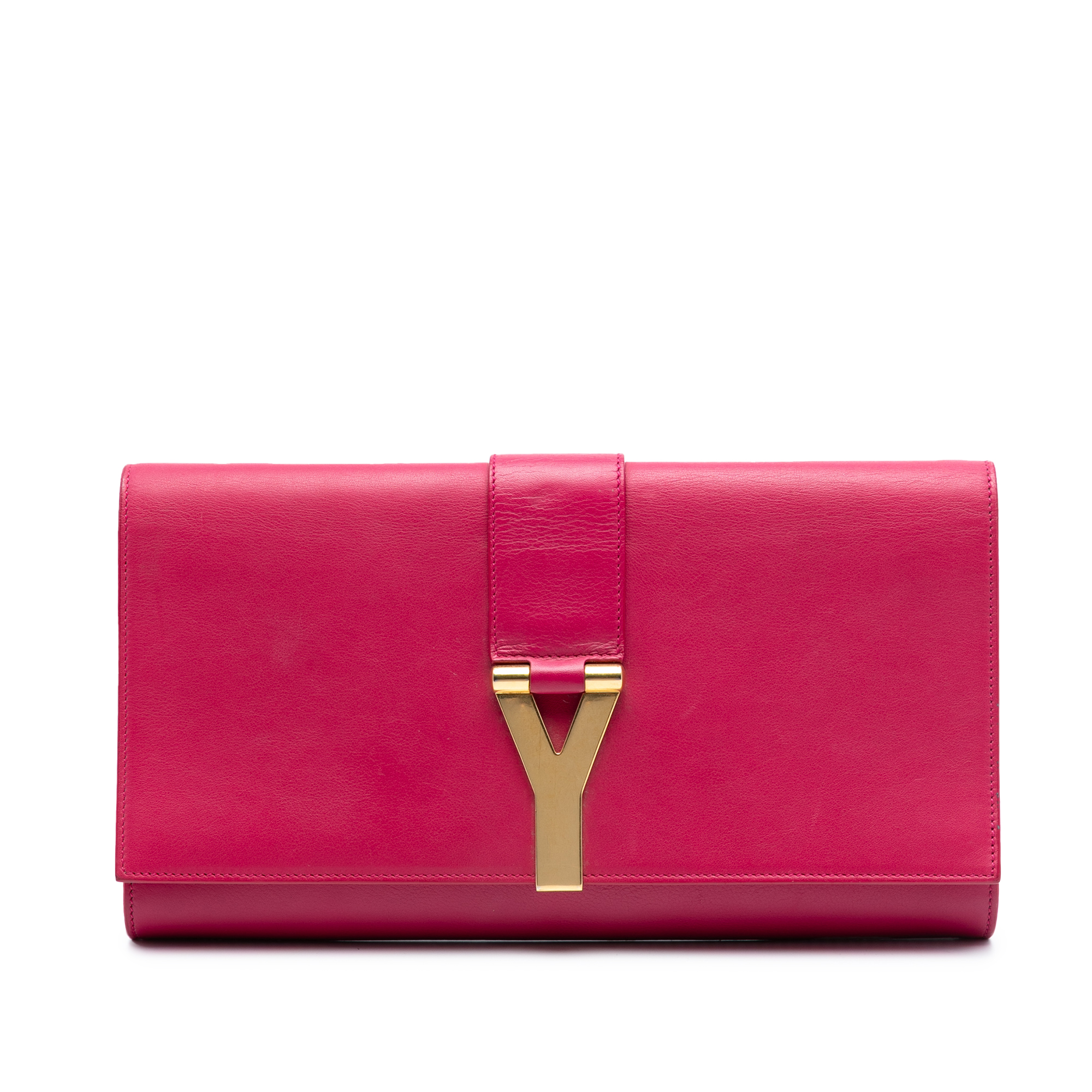 Pre-owned Leather Flap Clutch