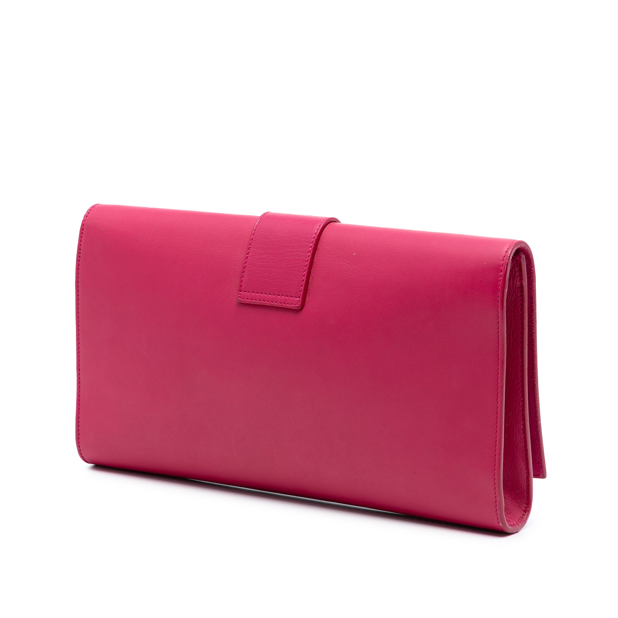 Pre-owned Leather Flap Clutch