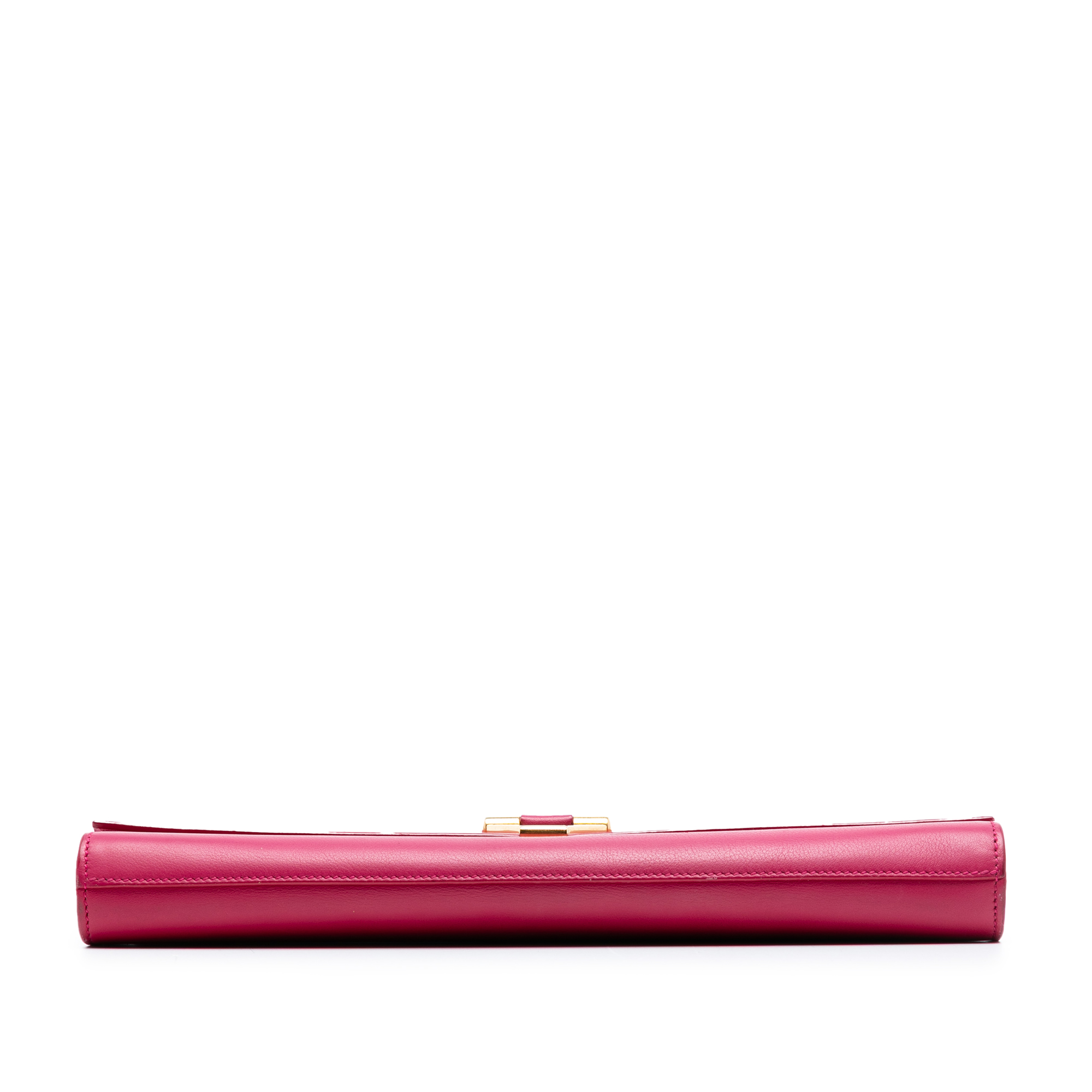 Pre-owned Leather Flap Clutch