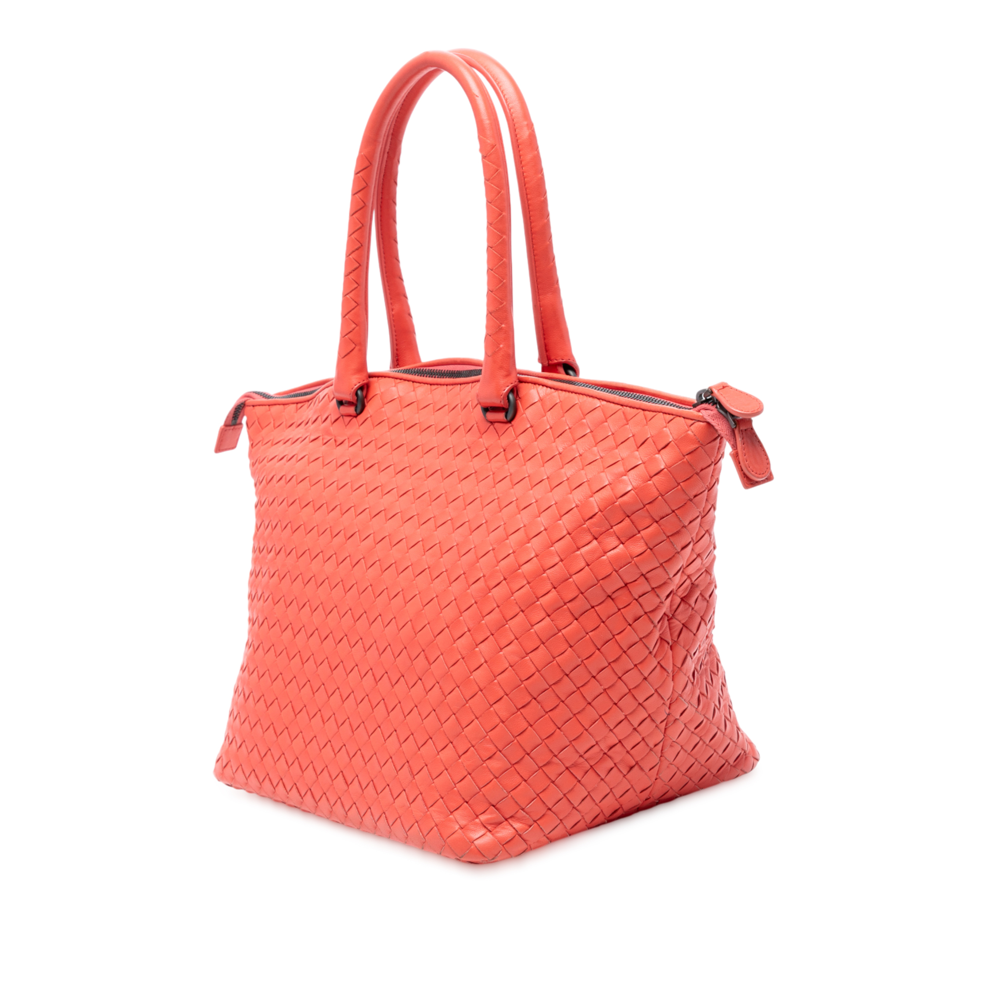Pre-owned Woven Leather Tote Bag