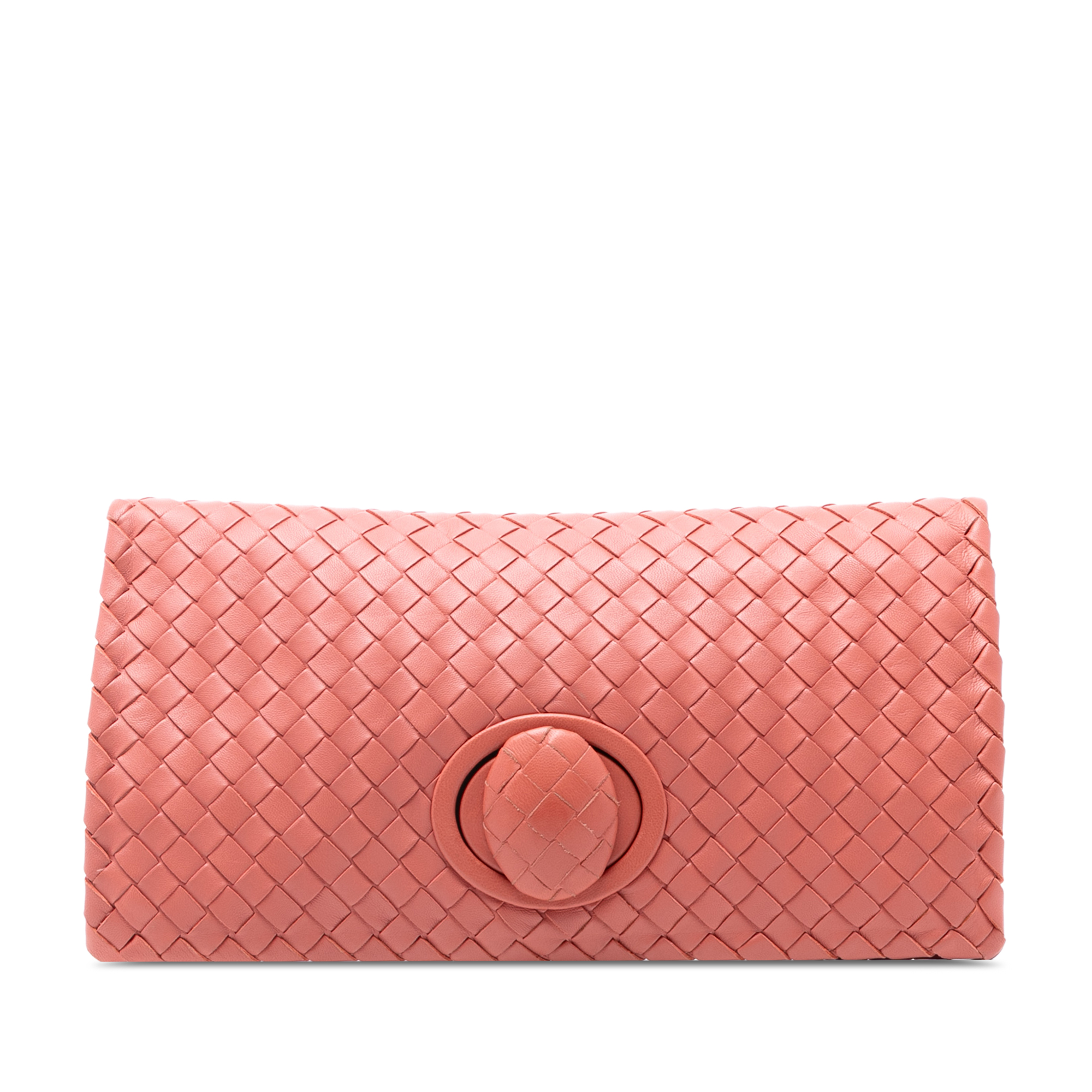 Pre-owned Woven Leather Clutch