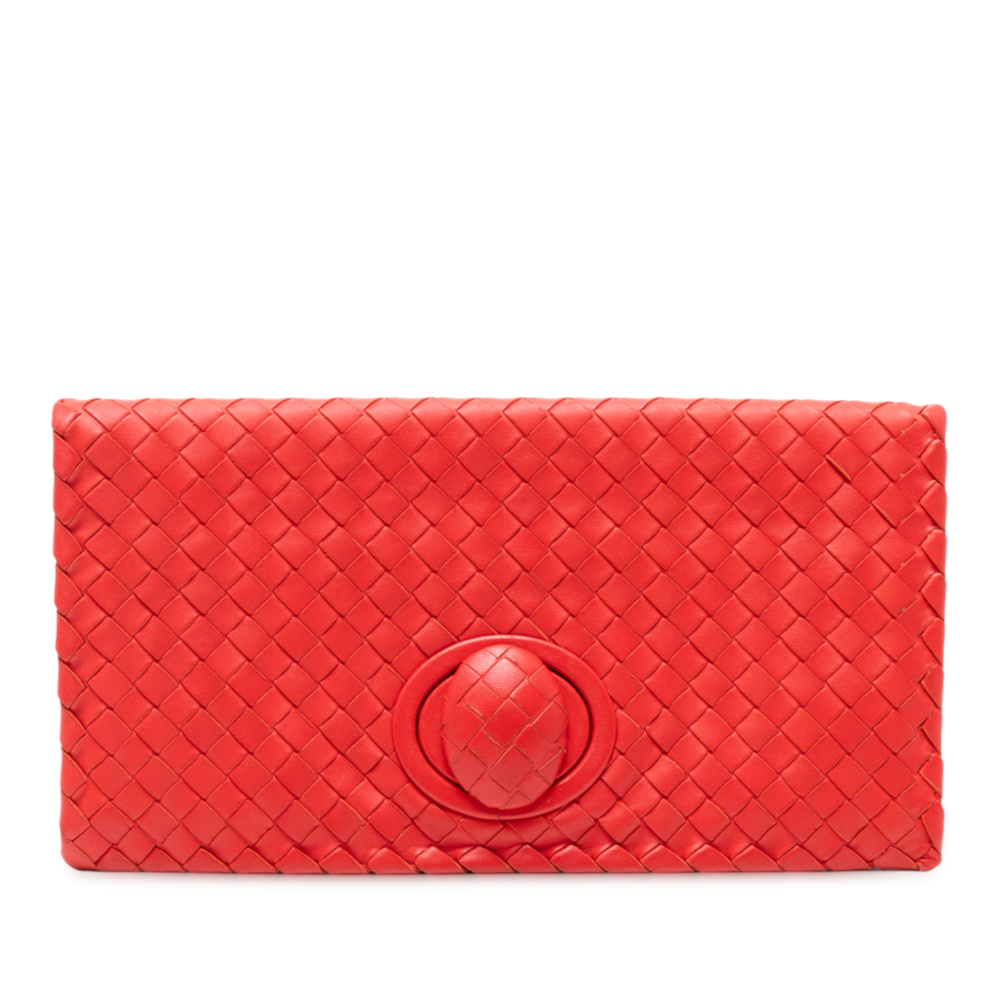Pre-owned Woven Leather Clutch