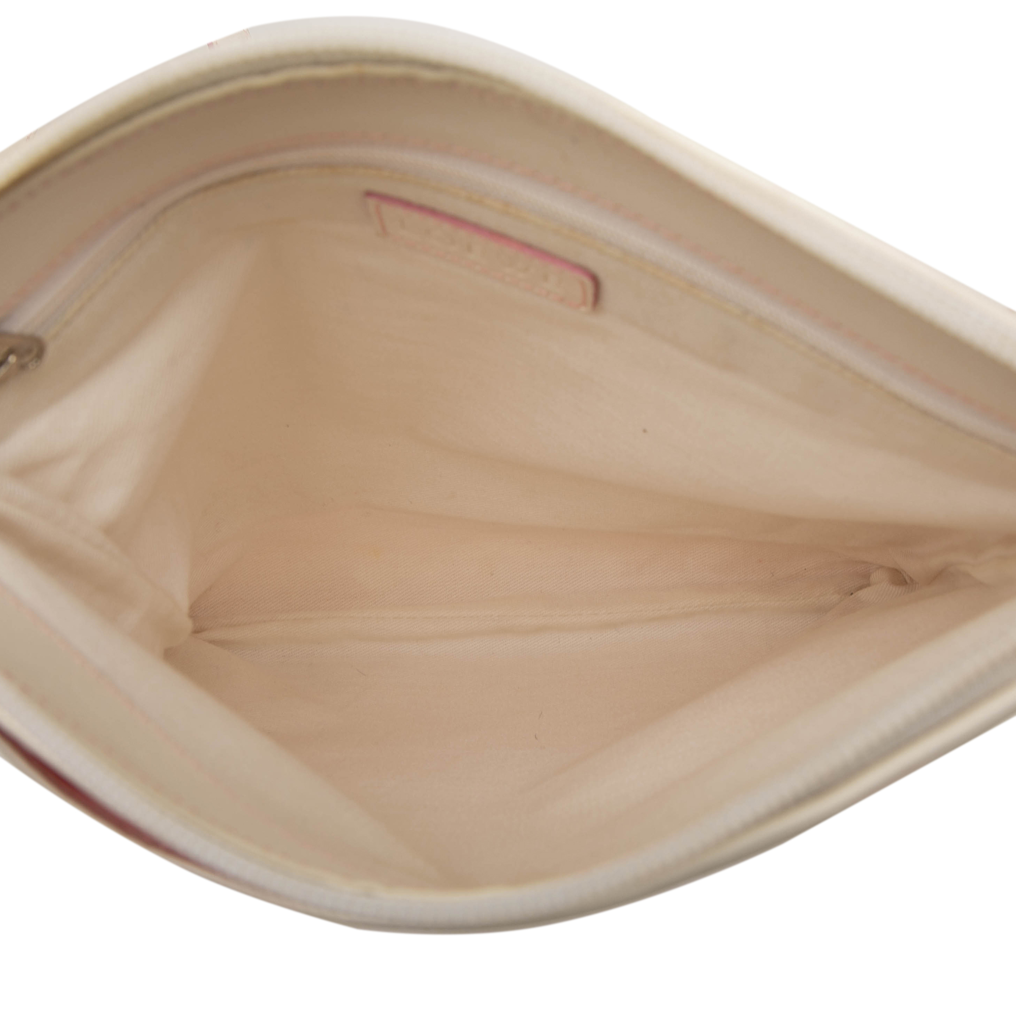 Pre-owned Printed Canvas Shoulder Bag