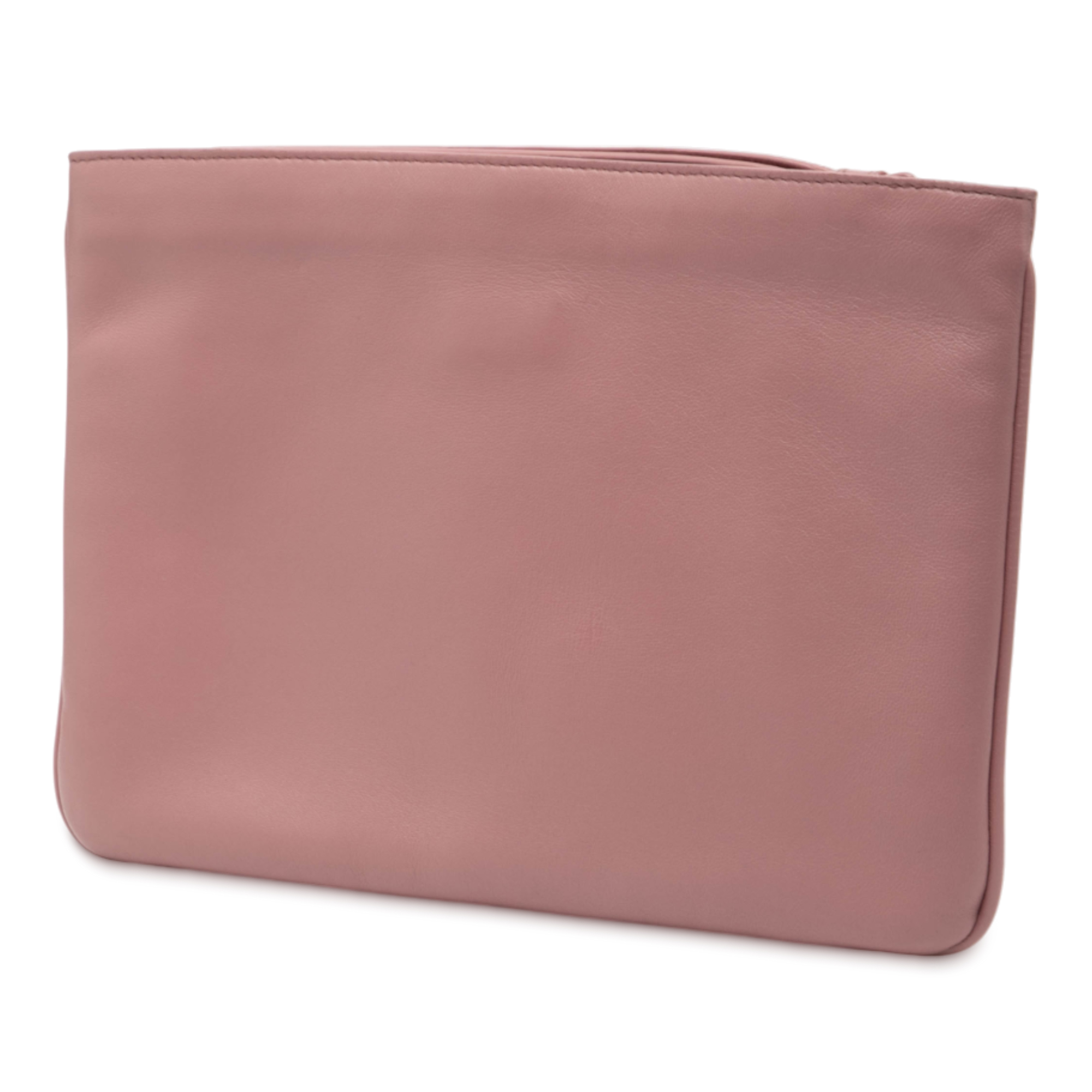 Pre-owned Woven Leather Clutch