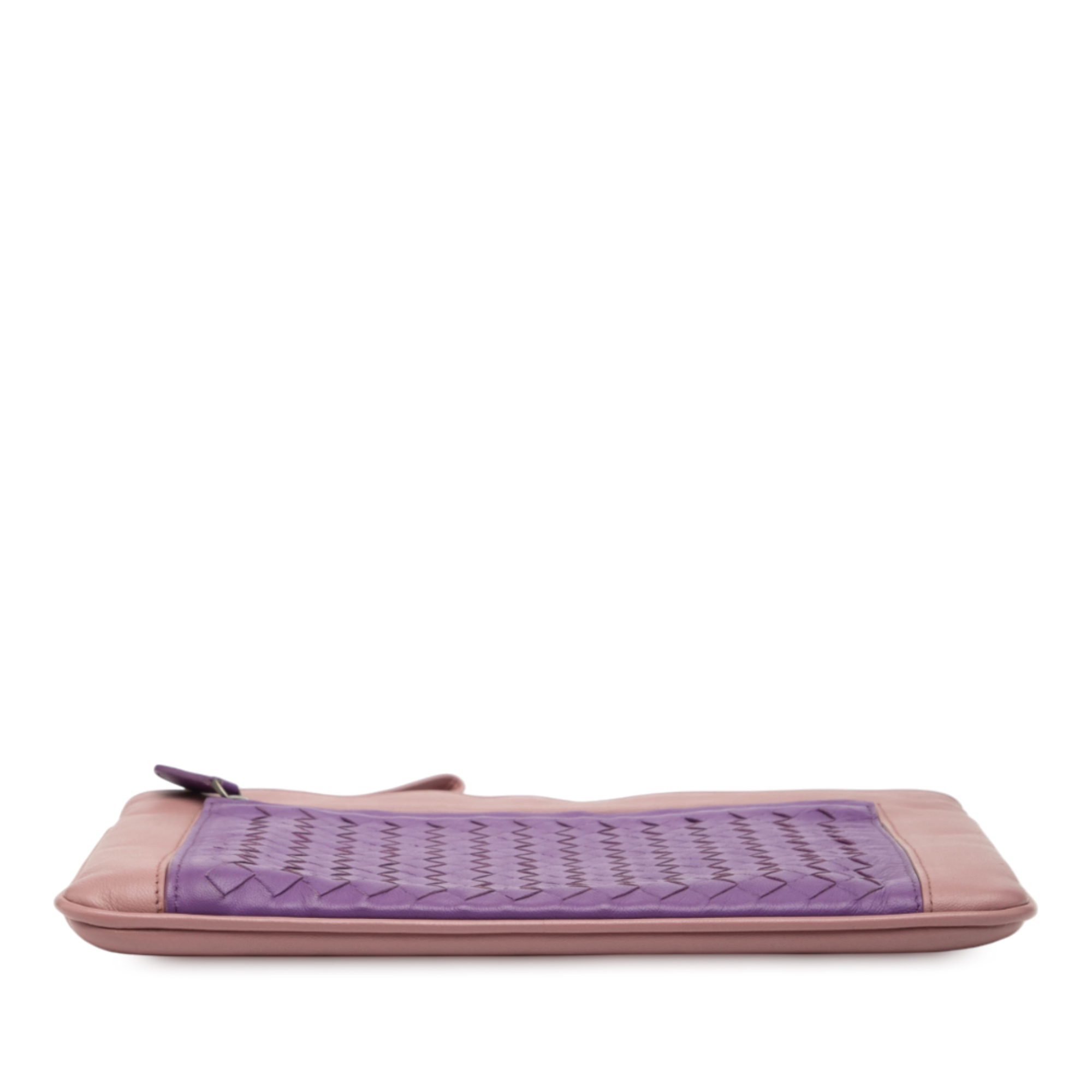 Pre-owned Woven Leather Clutch