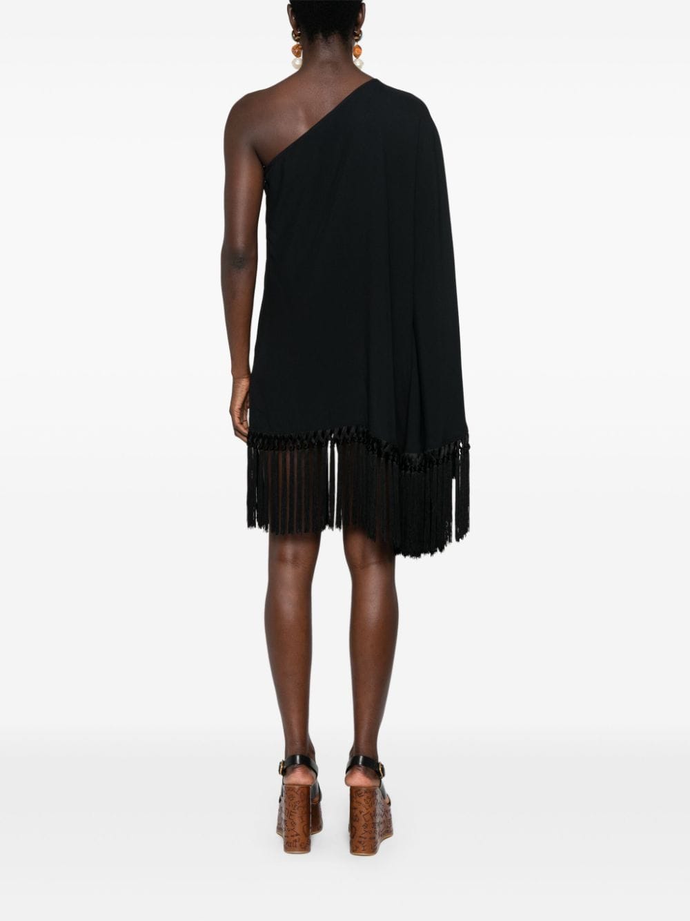 TALLER MARMO Asymmetric Tunic Dress with Fringe Women Black Dresses | eBay TALLER MARMO Asymmetric Tunic Dress with Fringe Women Black Dresses | eBay